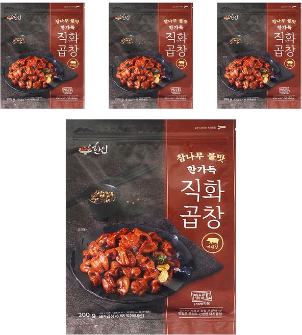 참나무 불맛 한가득 직화곱창 200g x4개, 4개