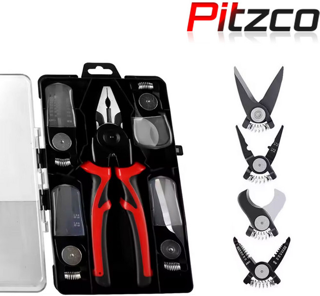 피츠코 만능 뺀찌 5in1 펜치 케이블 컷터 스트리퍼 다목적 공구세트, 1개