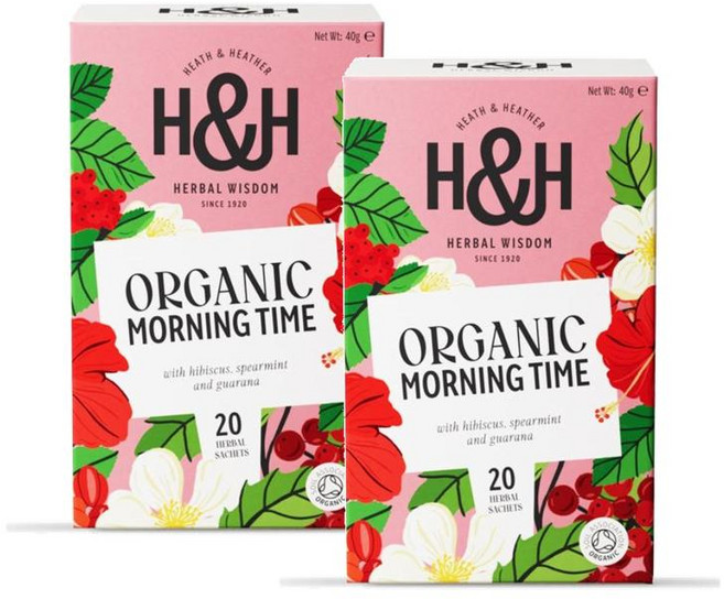 히스앤헤더 모닝 타임 티백 Heath & Heather Morning Time, 2개, 20개입, 1.5g