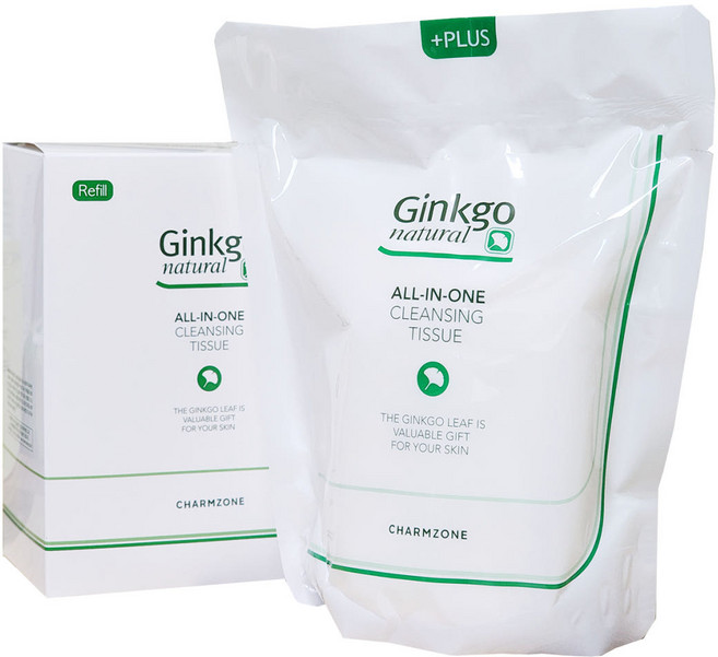 참존 징코 내츄럴 올인원 클렌징 티슈 리필, 110매입, 2개