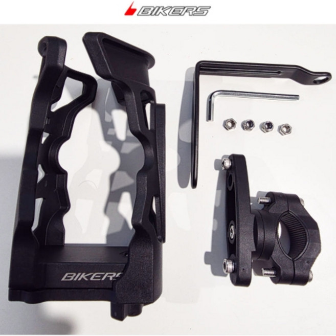 바이커스 오토바이 스쿠터 범용 컵홀더 핸들형 미러형 모두포함, 1개