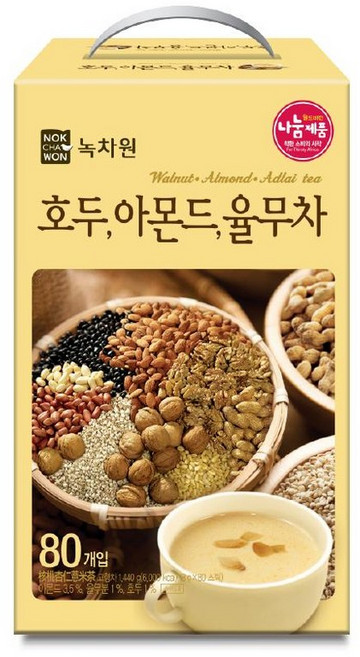 녹차원 호두아몬드율무차 1440g 80개입 1개, 1.44kg