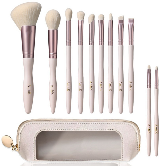 안크 메이크업 브러쉬세트 브러쉬 세트 러블리 11종, 1개, 핑크