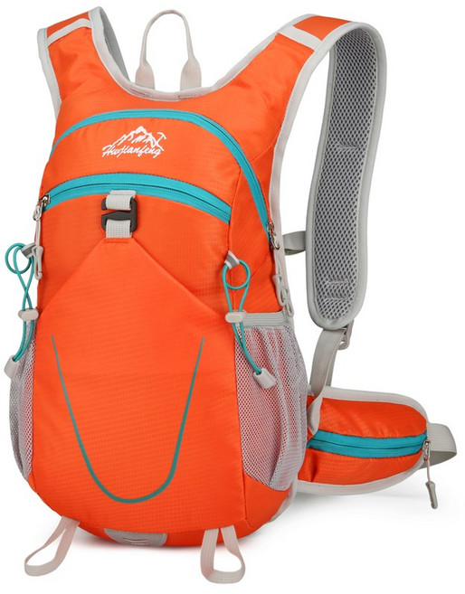 베스트셀러 경량 등산 자전가방 대용량 방수 내구성 통기성 아웃도어 백팩 남녀공용 하이킹 캠핑 다기능, 주황색