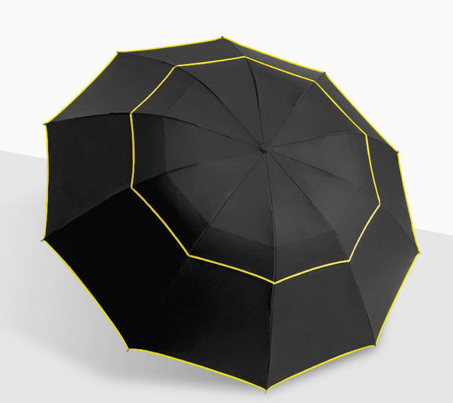 이중 방풍 살대수 10개 대형 3단 완전 자동 우산 2인용