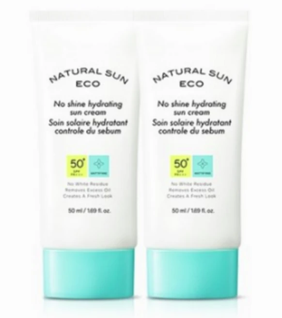 더페이스샵 내추럴 선 에코 피지잡는 수분 50ml (2개) - 쿠팡