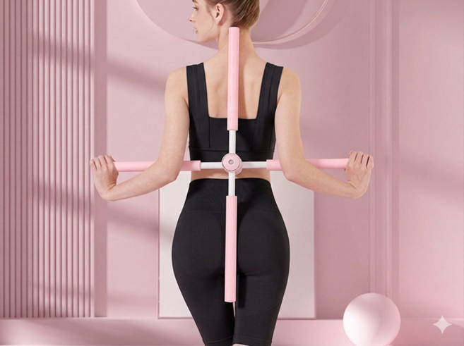 TLM 고강도 필라테스링 요가링 세트 전신 스트레칭 홈트레이닝 소도구, 1개, 핑크계열