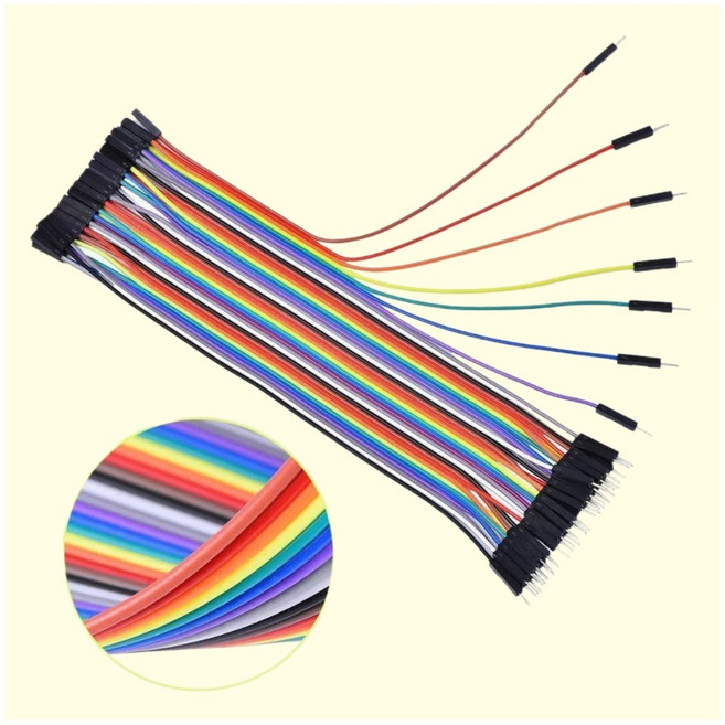 40P 杜邦線 麵包板跳線 彩虹排線 公對母 公對公 母對母 10cm 20cm 30cm, 1個, 公對母,30cm