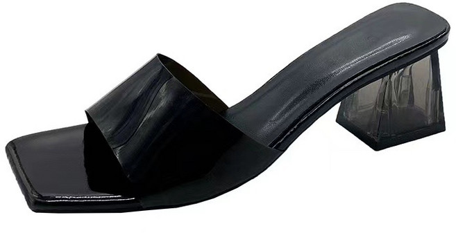 해피유통 여성 스퀘어 디자인 무지 패션 샌들 jhlyl