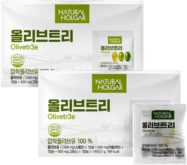 네츄럴올가 지중해 올리브오일 트리 캡슐 42캡슐, 2박스, 14회분 - 쿠팡
