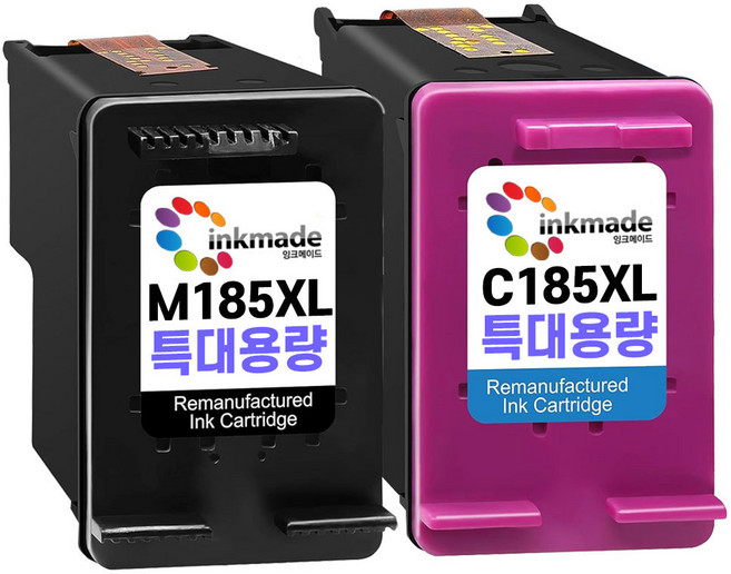 잉크메이드 INK-M185 INK-C185 삼성 대용량 호환잉크 세트 SL-J1680 SL-J1683 SL-J1685 SL-J1780W, 1개