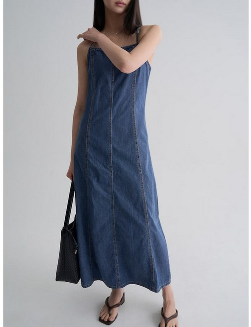 8 seconds 레이어드 롱 원피스 - 블루 254907