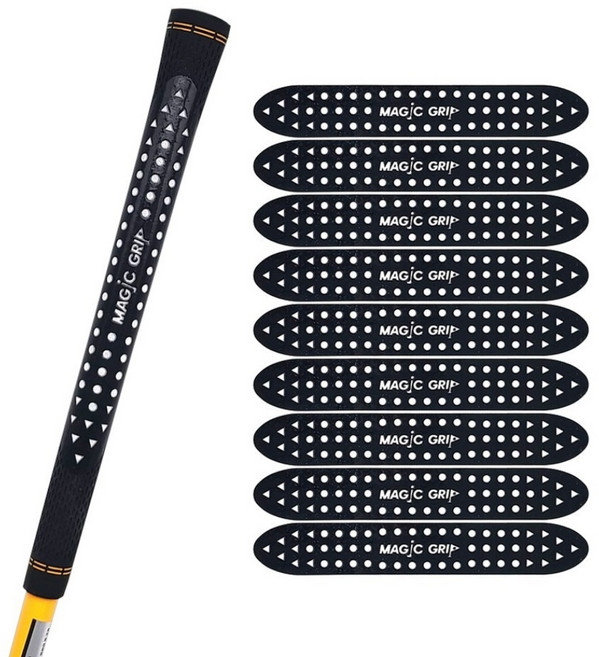 매직그립 부착형 미끄럼방지 붙이는 골프그립 테이프 10매입, 타이거블랙