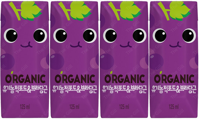 오가닉 유기농 적포도&보라당근, 125ml, 12개