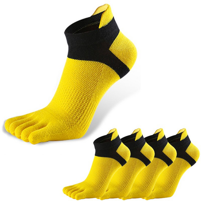 [5켤레] 통풍 잘되는 순면 스포츠 매쉬 발가락양말 아킬레스건 보호 발목 단목 240mm ~ 280mm