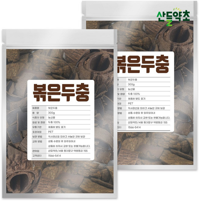 국산 볶은 두충 300g 두충나무껍질, 2개
