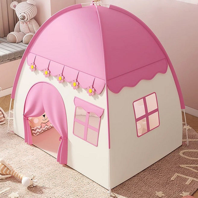 SeekFun 실내 텐트 하우스 귀여운 원터치 놀이 텐트, Pink/핑크, 1개