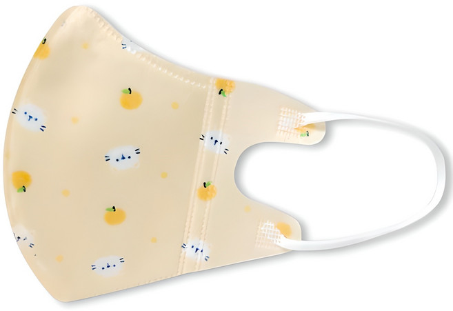 러블리앙즈 유아용 더예쁜 3겹 입체 프리미엄 마스크 초소형, 10개입, L10 오렌지캣, 3개