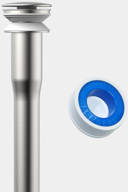 테프론 테이프+대림바스 DL-P4067 무광 니켈 자동 폽업 세면대 배수구 부속세트, 1개