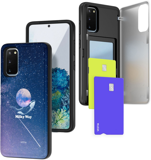 베스티아 갤럭시 S20 (G981) 디자인 마그네틱 간편 카드수납 도어 범퍼케이스