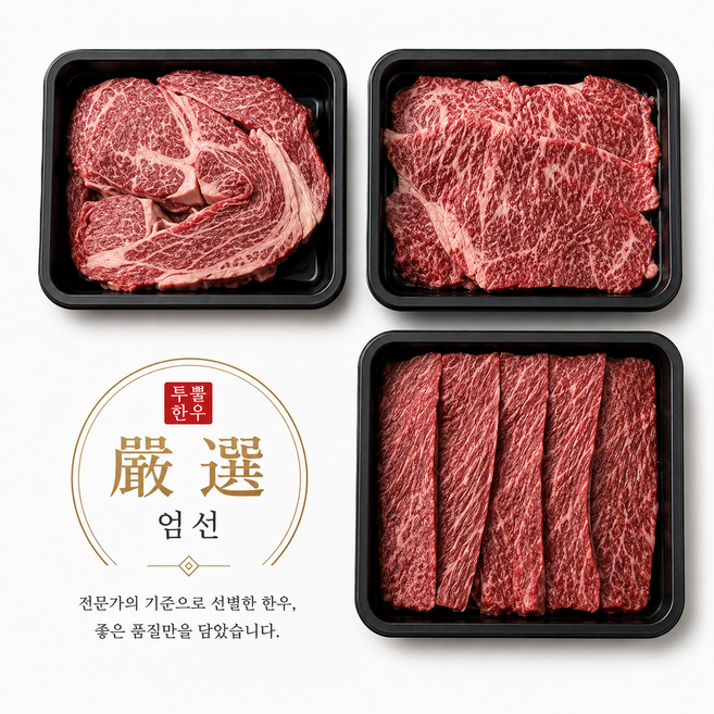 [레드이츠] 1++ 한우 프리미엄 2종 선물세트 1kg, 1개