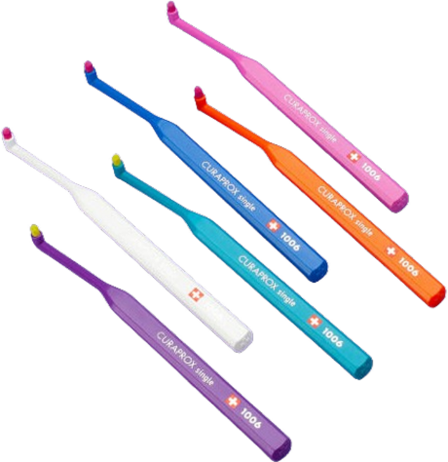 큐라덴 큐라프록스 CS1006 초미세모 교정 첨단 어금니 칫솔, 1개, 1개입