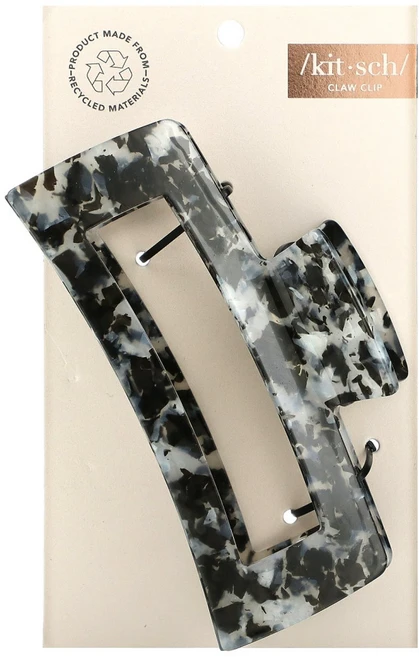 Kitsch 헤어 액세서리 친환경 점보 오픈 셰이프 클로 클립 검정 1개 - 쿠팡