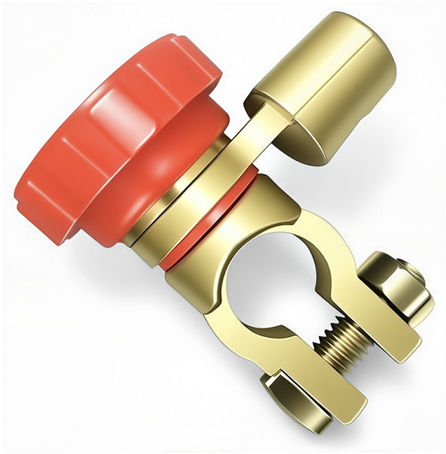 킬스위치 황동 회전형 자동차 배터리 전원차단기 요트 캠핑카 대형카 방전방지 밧데리보호, 회전형 킬스위치, 1개