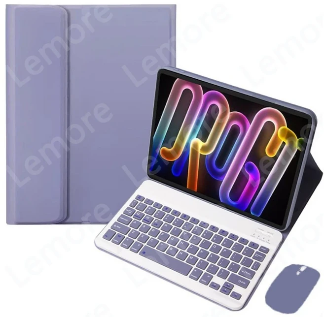 레노버 아이디어 탭 11인치 TB336FU 키보드 케이스 샤오신 패드 11 2025 TB335FC 태블릿용 스탠드 커버, 04 lavanda with mouse, 09 Japanese