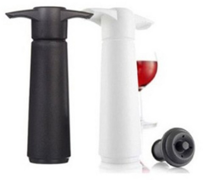 배큐빈 진공 와인 세이버 & 마개 2P, 블랙, 2세트