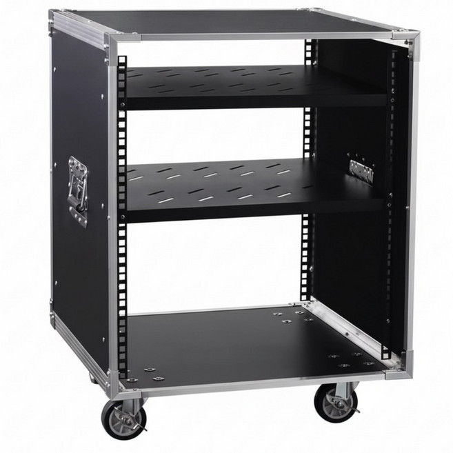 투윅스 음향 장비 랙 이동식 캐비넷 콘솔 캐비닛 무대 오디오 방송 교회 강당 행사 케이스 믹서 수납, 12U, 2개