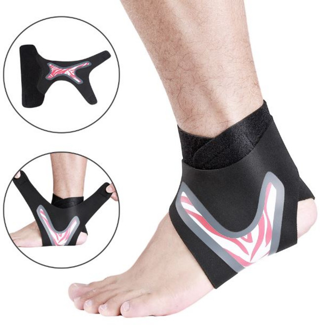 앵클써포트 발목 패드 슬리브 스피닝 뒤굼치 탄성 발, 290mm이하우블랙BL10481, 1개