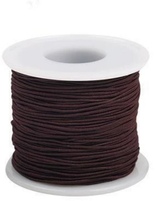 디어플레이스 탄성 고무줄 팔찌 염주 만들기, 1개, 04 다크브라운 50m_0.8mm