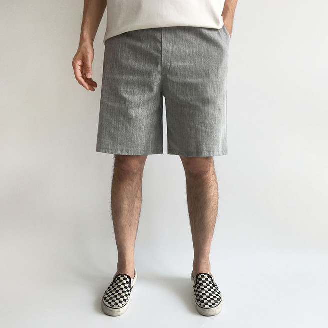 [황제패밀리] 남자 기본 린넨 밴딩 반바지