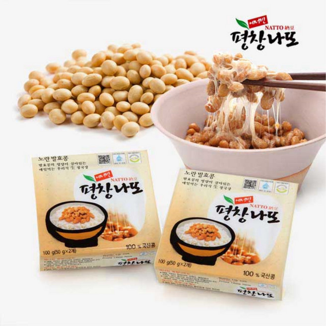 [평창나또] 국산콩 100% 노란콩나또 (매일 섭취 간편식), 50g, 48개
