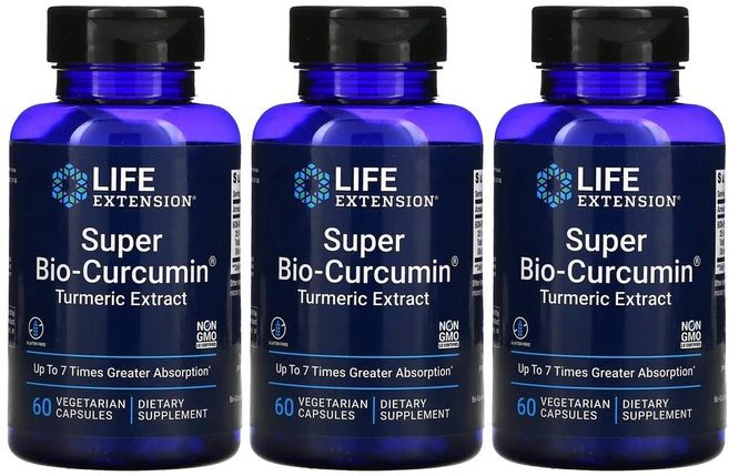 라이프익스텐션 BCM-95 슈퍼바이오 커큐민 60캡슐 강황 터메릭 약들약 고약사 3개, 60정 - 쿠팡