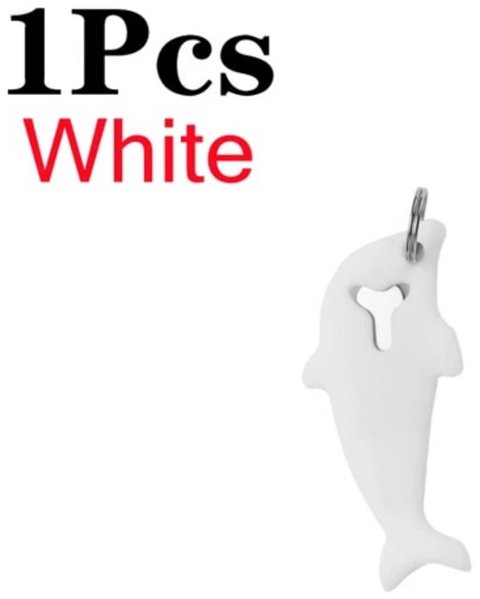 휴대폰 핸드폰 스마트폰 수리 부품 돌고래 모양 분실 방지 SIM 카드 핀 바늘 트레이 아이폰 호환 Mi 삼성 범용 SD 리무버 배출 도구 키링, 1개, [01] 1Pcs White