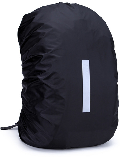 가방 방수 커버 등산 배낭 백팩 야간반사 레인커버, 블랙, 1개