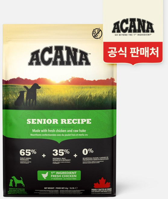 아카나 시니어 독, 1개, 6kg