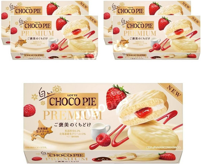 일본 롯데 화이트 초코파이 프리미엄 6개입 x 5개