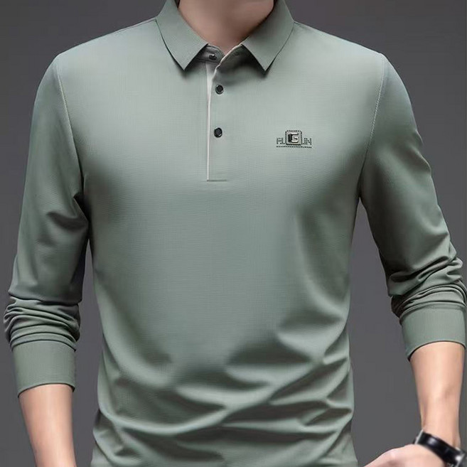 남성 긴팔 카라 티셔츠 가을 남자 기본 티셔츠 솔리드 컬러신상 베이직 무지 긴팔티 통기성 데일리 카라티