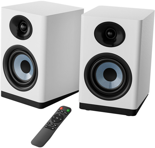 SAUNGYU 100W 앰프 서브우퍼 내장 모니터 액티브 블루투스 북쉘프 스피커 ARC/USB DAC/옵티컬, BK4020D, D혼합색상