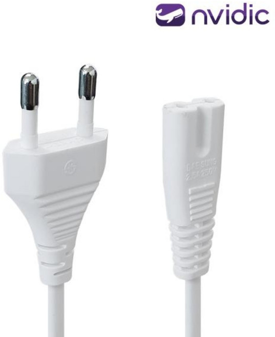 엔비딕 국산 8자 파워코드 화이트 1M 220V 2.5A NV-8CODE-01W (NV042), 1개