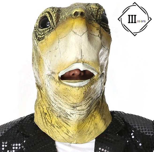 거북이 가면 동물 탈 엽기 재미 파티 할로윈 분장 소품, 1개, 상세페이지 참조