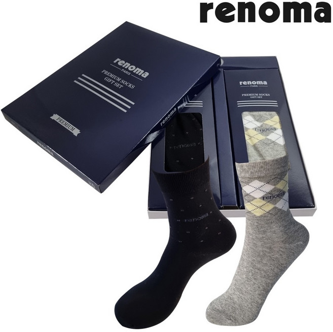 레노마 양말선물세트 설명절 답례품 선물용 남성 여성 정장 양말세트 5종