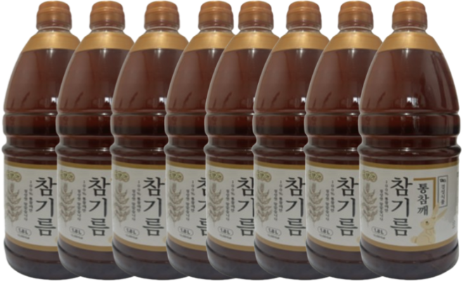 통참깨 참기름 (금방아참기름) 1.8L x 8병, 통참께 참기름1.8L x 8병