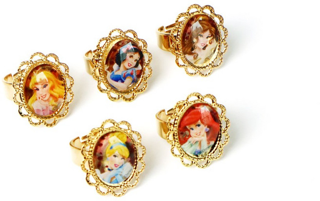 디즈니 오공주 골드레이스 반지세트