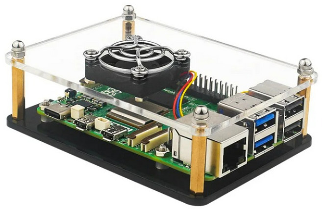 라즈베리파이 5 적층형 아크릴 케이스 1단, 1개