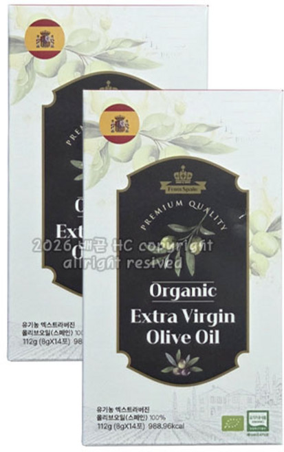 [도투락] [단품]프리메로 유기농 엑스트라버진 올리브오일 스페인 (8gX14포X1박스), 112g, 2개
