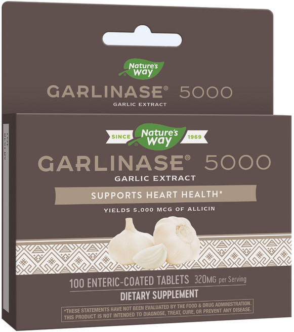 Enzymatic Therapy Nature's Way Garlinase 500大蒜萃取腸溶錠, 100顆, 1盒